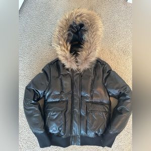 Mackage x Aritzia Joey down & leather jacket